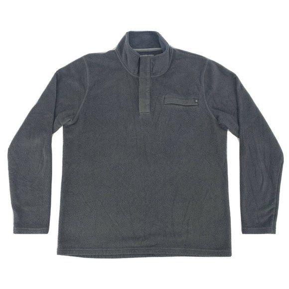 Men’s Free Fly Pullover Performance Bamboo Gray 1/4 Snap Sweater Fleece‎ Size L - Picture 1 of 9
